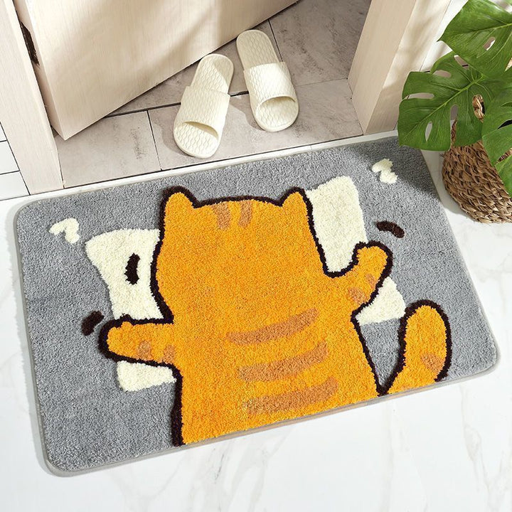 Plush Bathroom Quote Mat