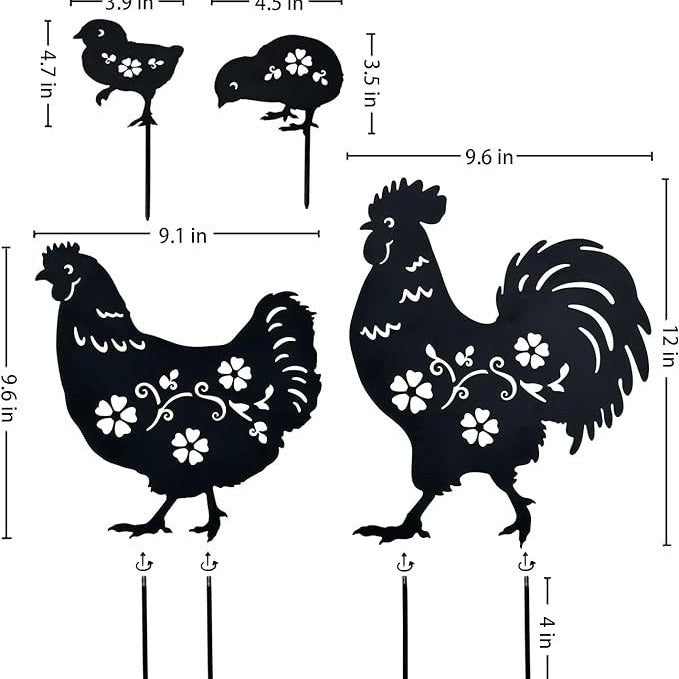 Garden Chicken Decor Kalsten