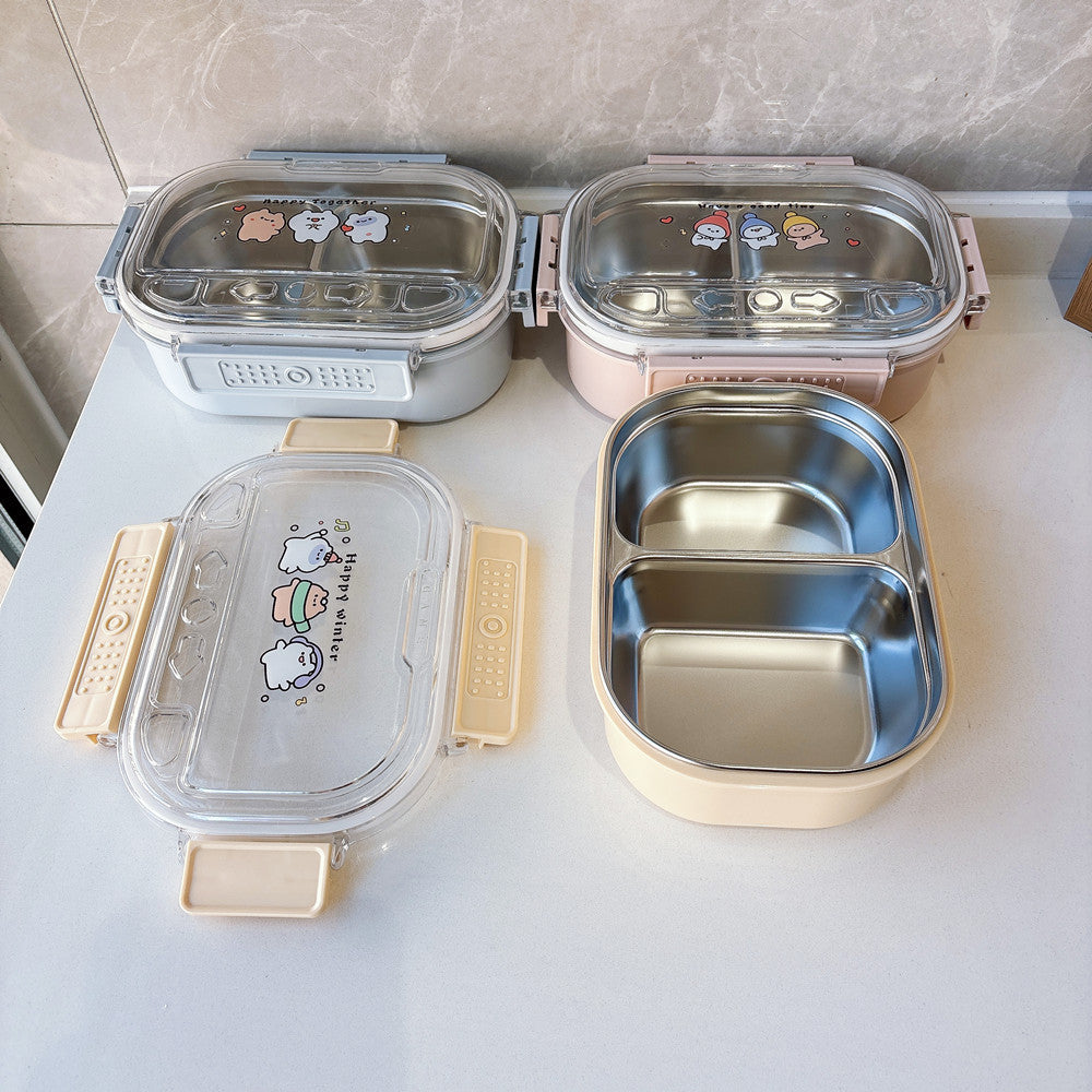 Cartoon-Themed Multi-Compartment Food Storage
