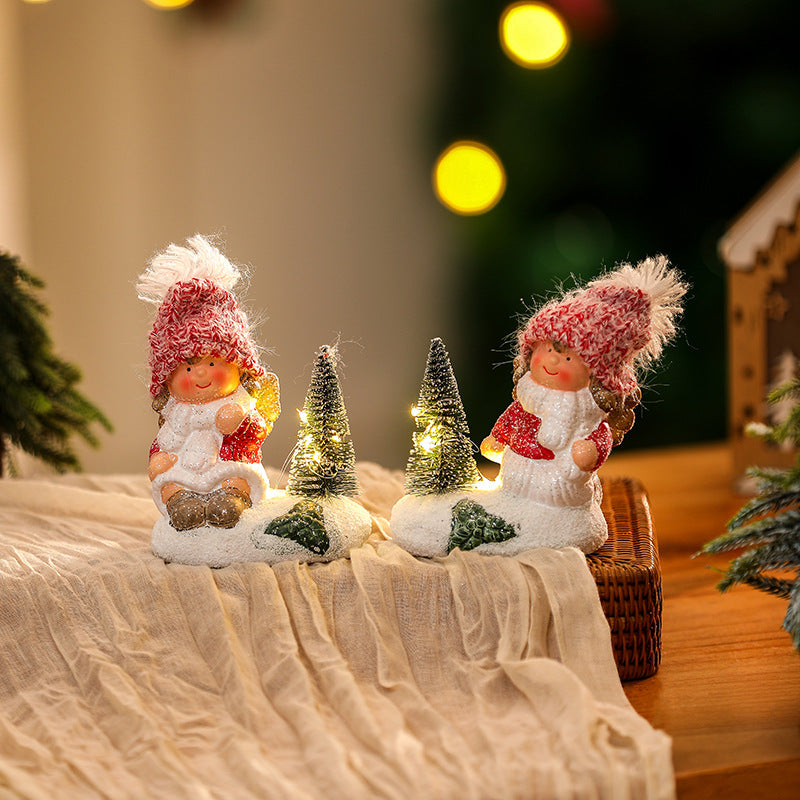 Cute Christmas figure with light decoration Kalsten