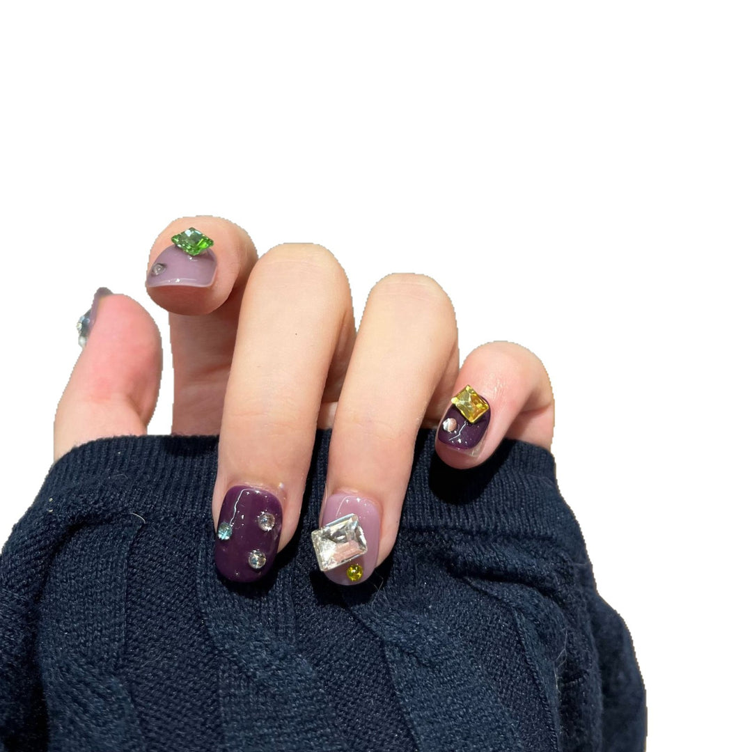 Reusable Gemstone Press-On Nail Art Kalsten
