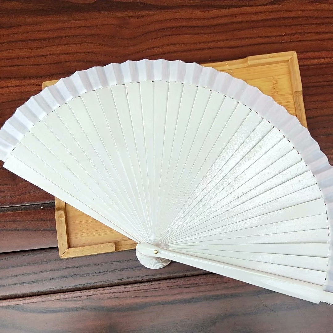 Ladies decorative hand fan with intricate flower painting Kalsten