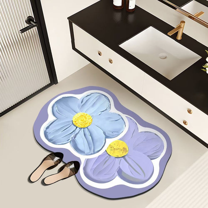 Decorative Floral Bath Mat Kalsten