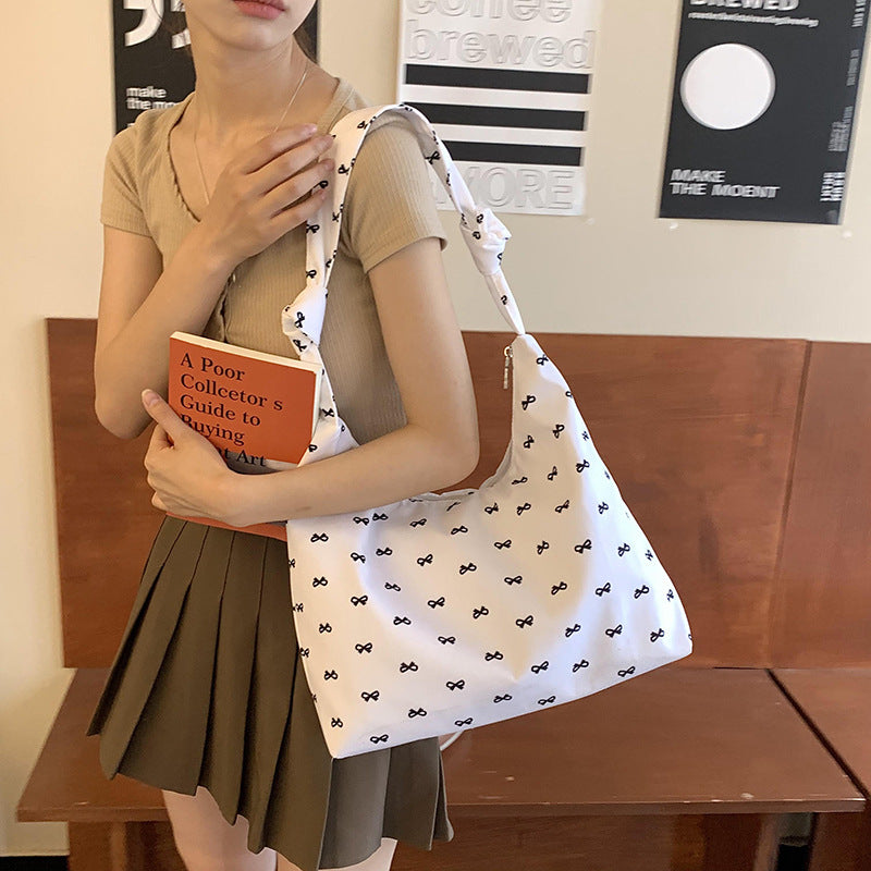 Stylish Bow-Handle Hobo Bag