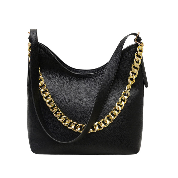 Contemporary Chain-Detail Shoulder Bag