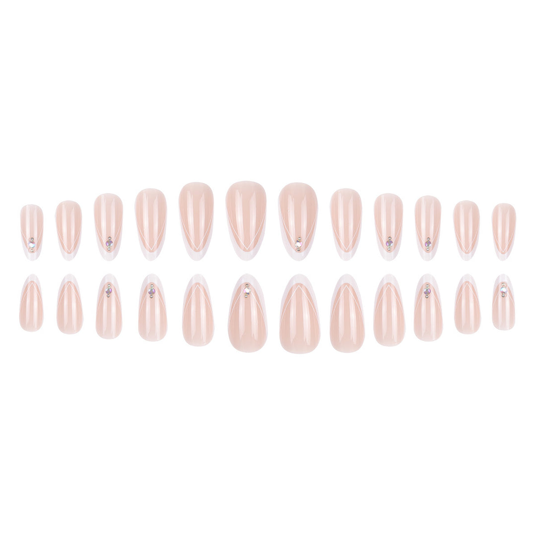 Elegant Stiletto Press-On Nail Art Kalsten