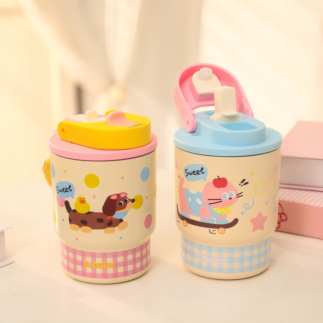 Insulated drinking cups with colorful animal motif Kalsten