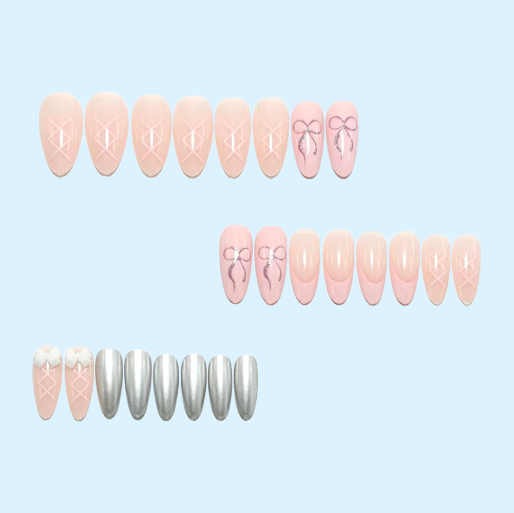 Nail art with refined bow designs Kalsten