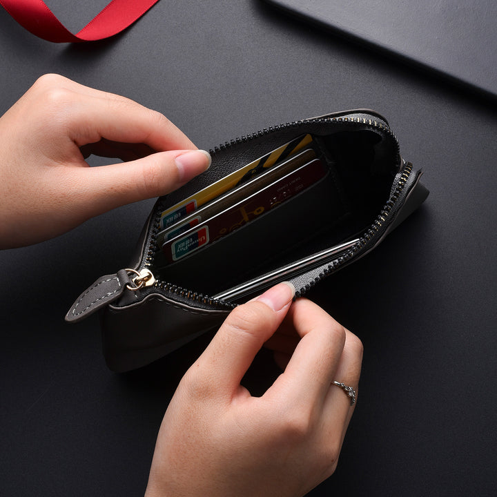 Premium Leather Zippered Wallet Organizer Kalsten