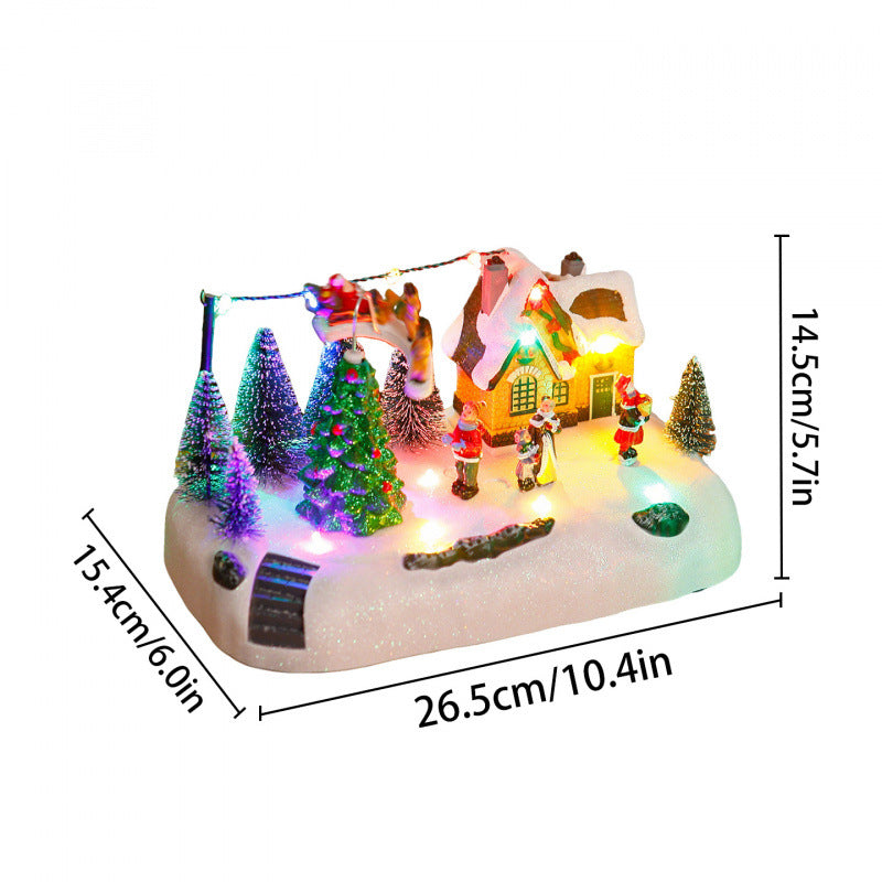 Shopping center Christmas village with luminous figures Kalsten