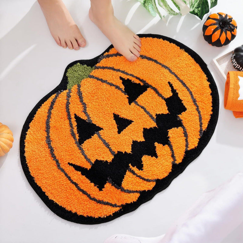 Playful Ghost-Themed Bath Mat