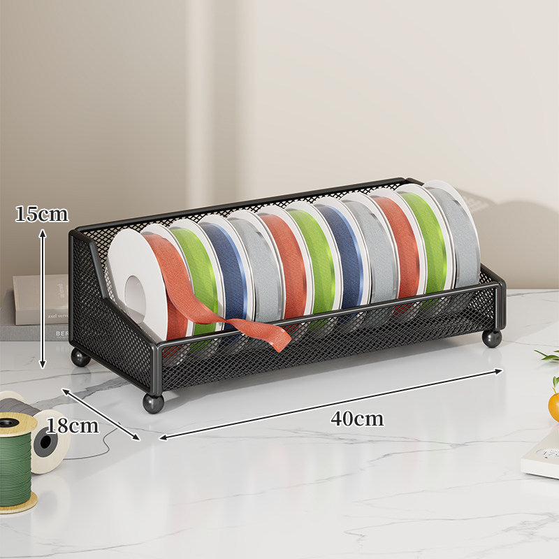 Ribbon Spool and Craft Supply Mesh Organizer Rack