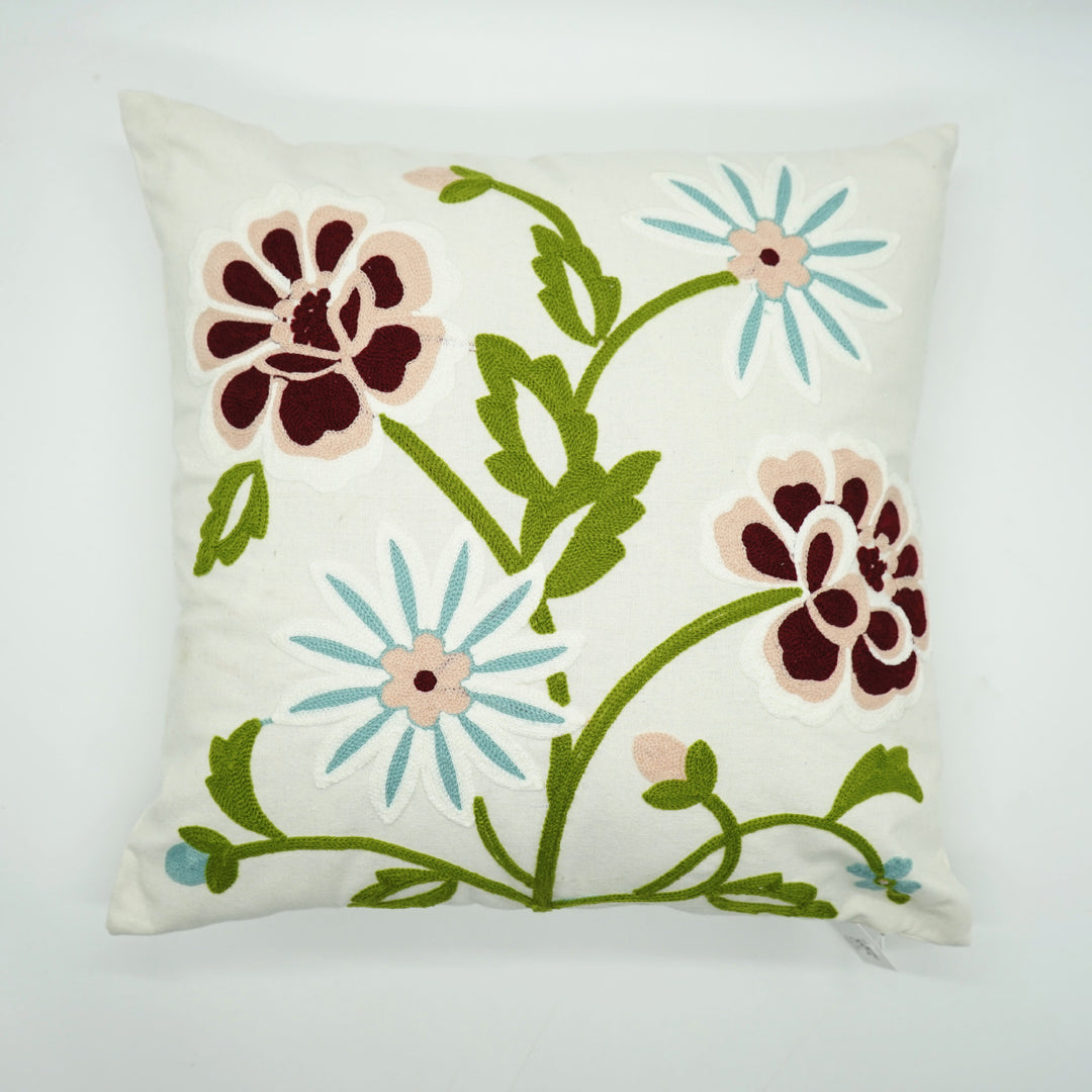 Decorative Embroidered Bird Cushion