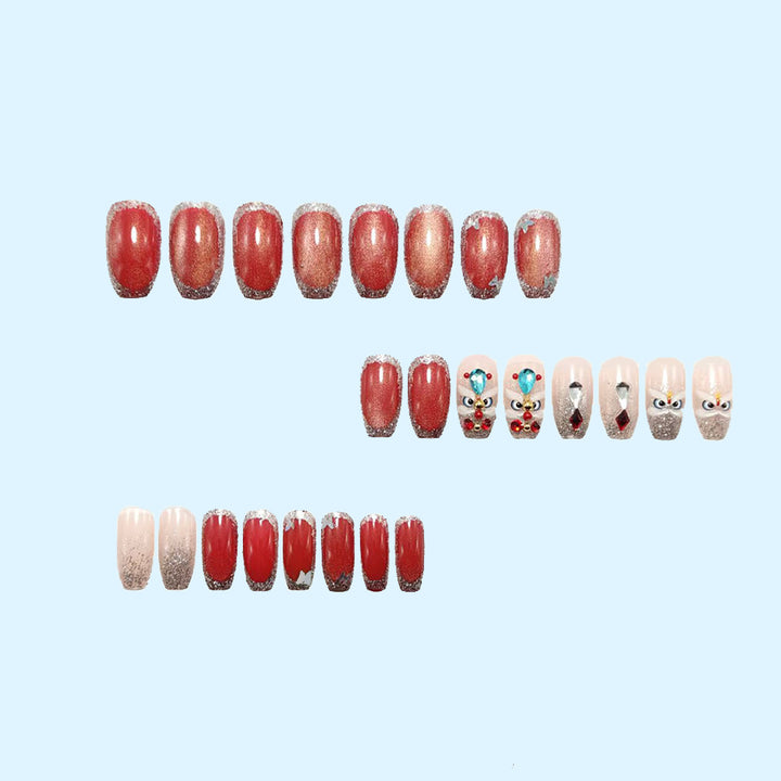 Artificial nails with luxurious 3D decorations Kalsten
