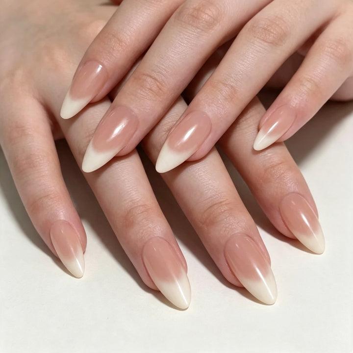 Artificial nails with elegant ombre effect and high-gloss finish Kalsten