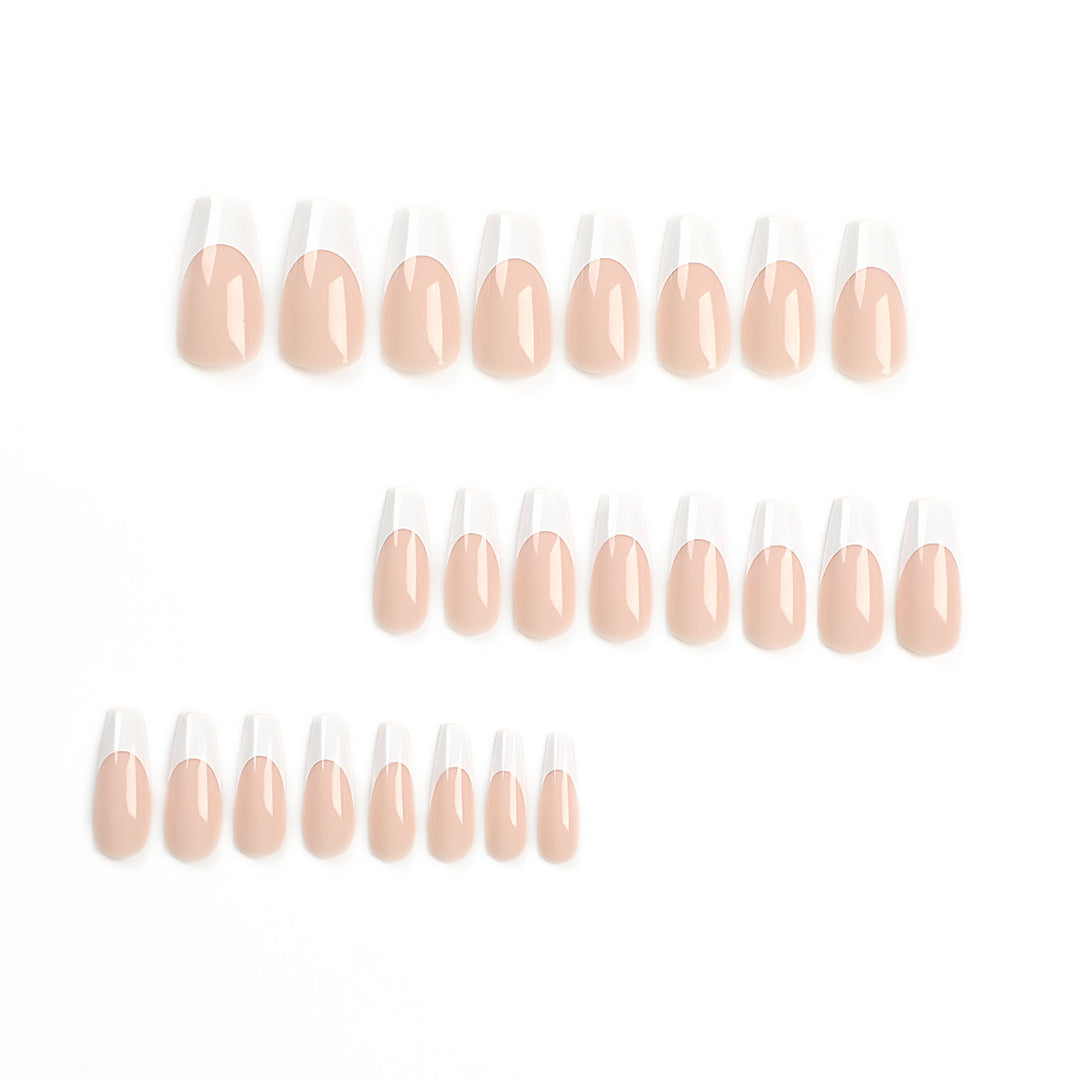 Artful nail extensions with elegant French tips Kalsten