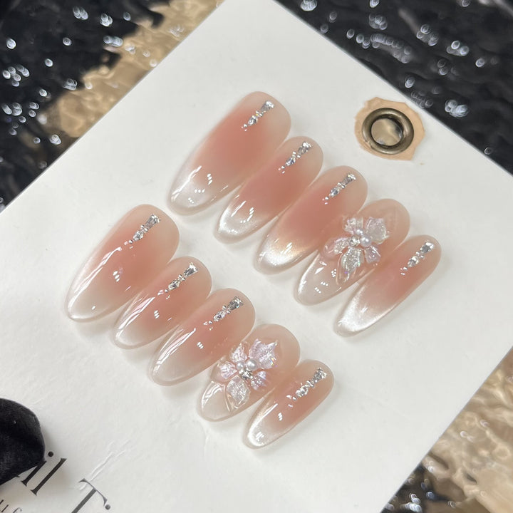 Artificial Nail Set with Romantic Design Kalsten