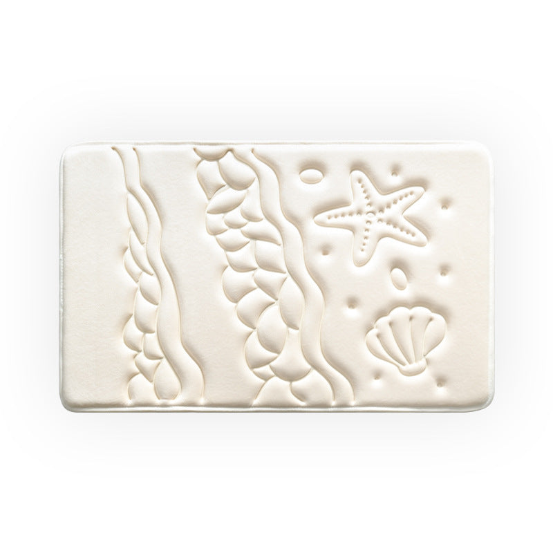 Coastal-Themed Memory Foam Bath Mat Kalsten