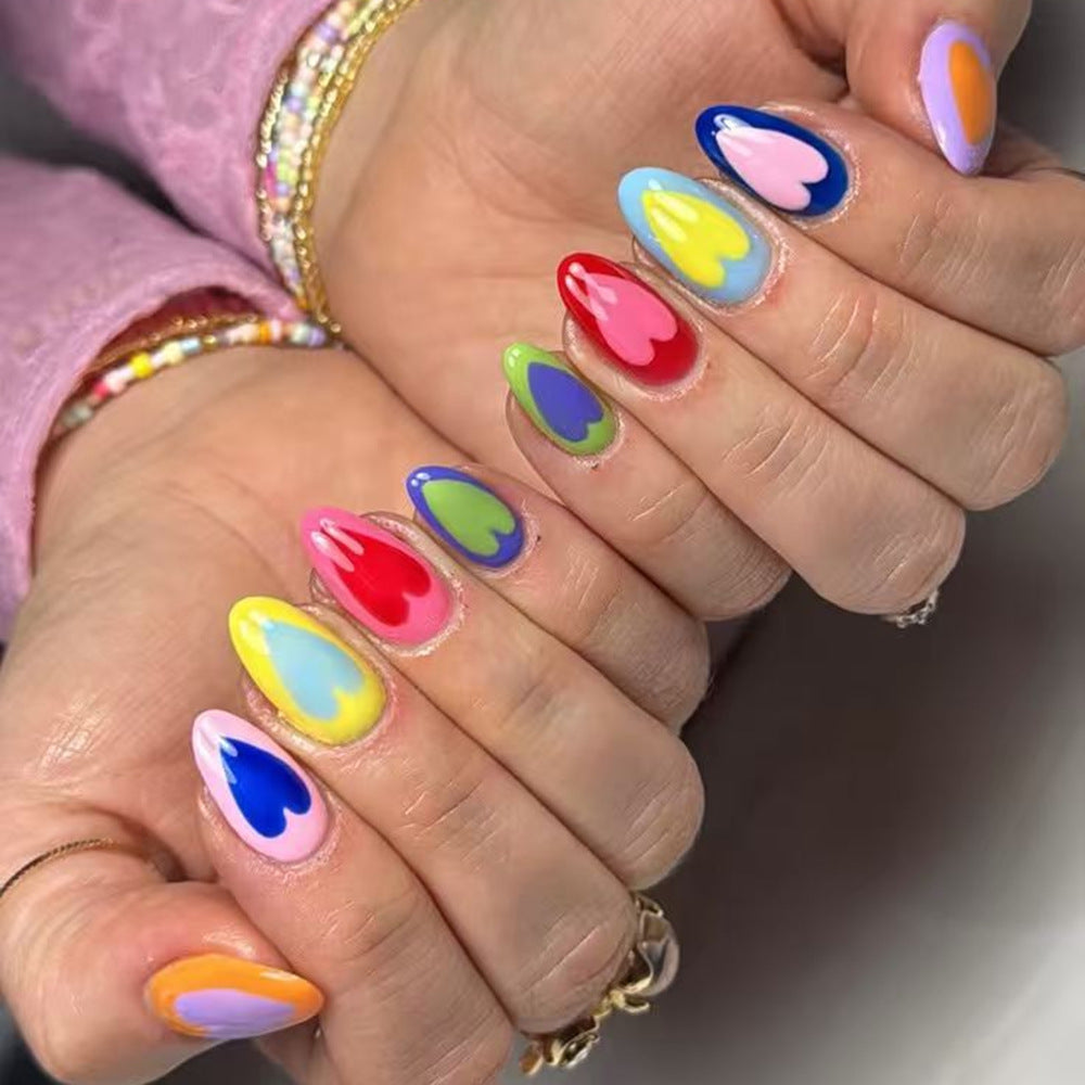 Artificial nails with cheerful heart design Kalsten