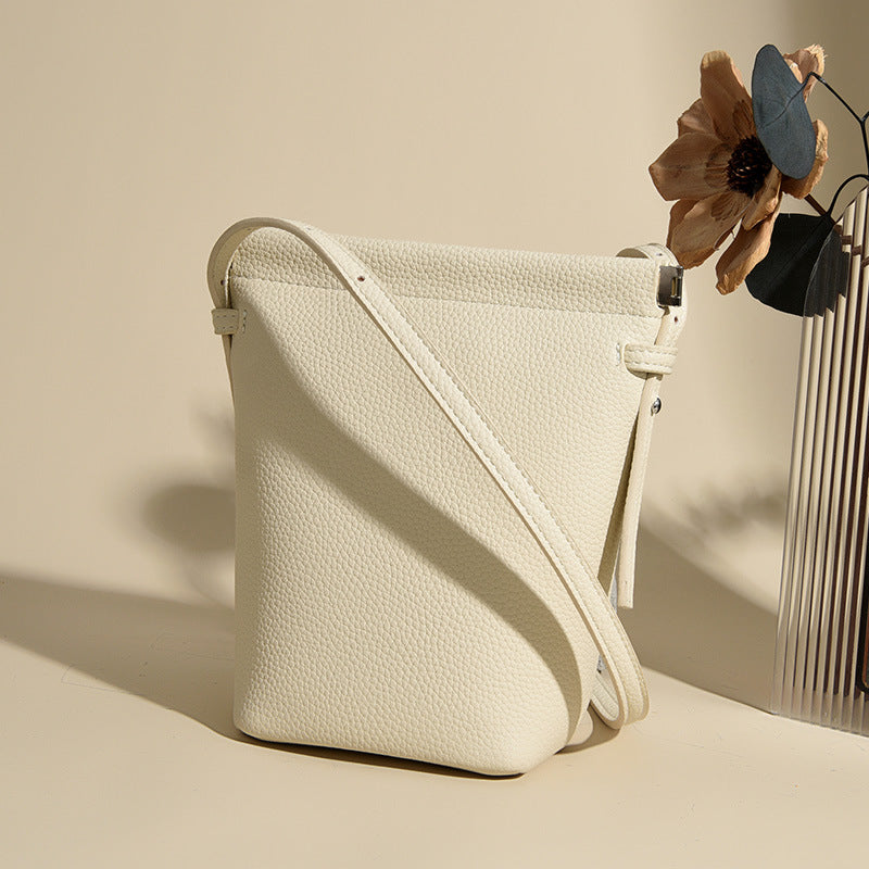 Elegant Textured Bucket Bag Kalsten