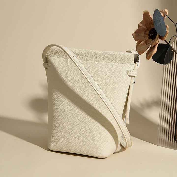 Elegant Textured Bucket Bag Kalsten