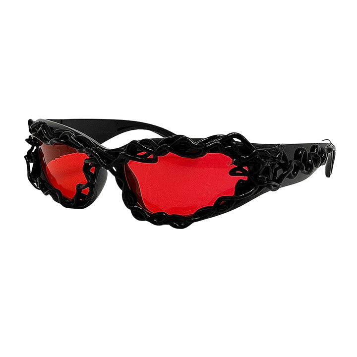 Women's extravagant design sunglasses with creatively structured frame Kalsten