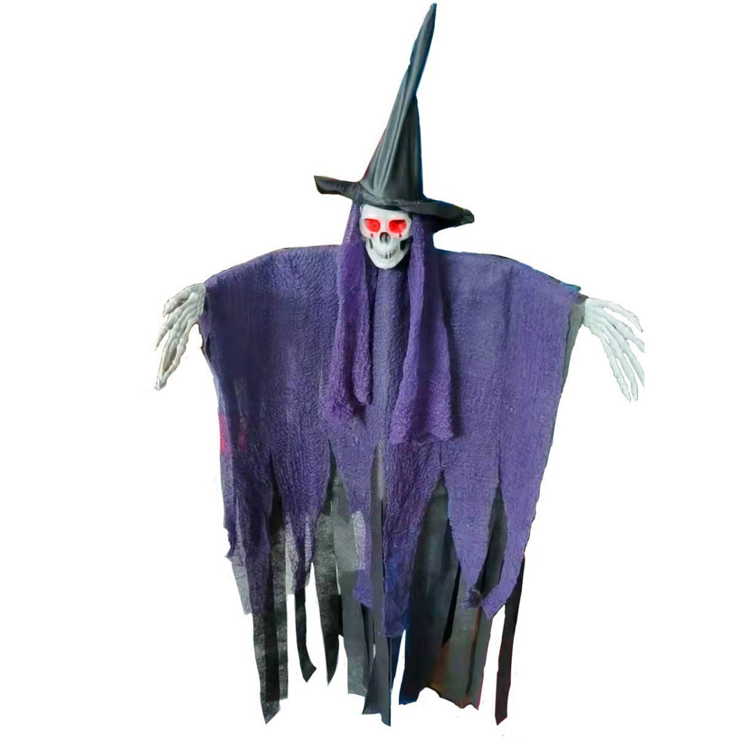Halloween decoration figure with skeletonized wizard