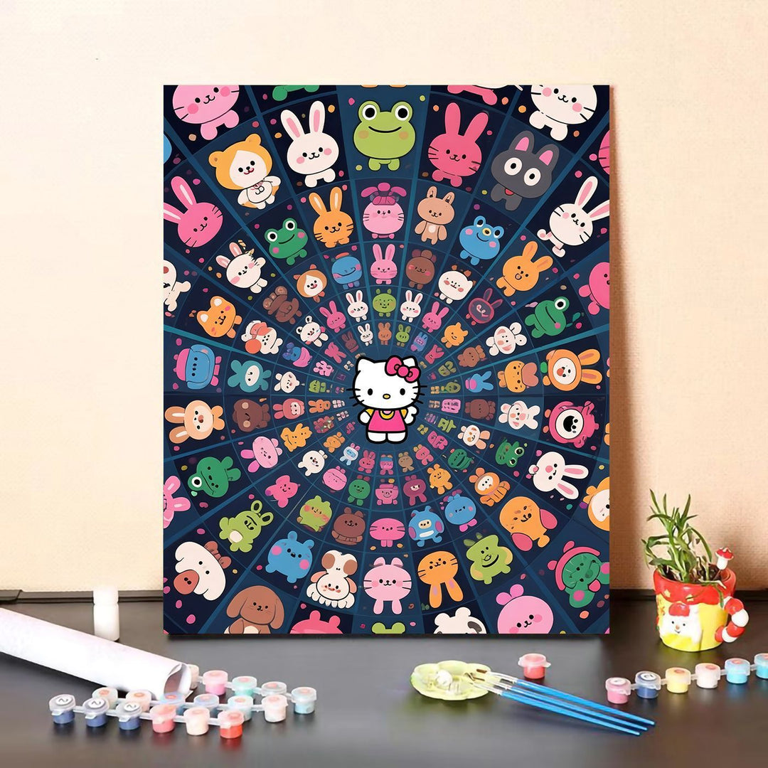 Cute Character Paint by Numbers Canvas Art Kit Kalsten
