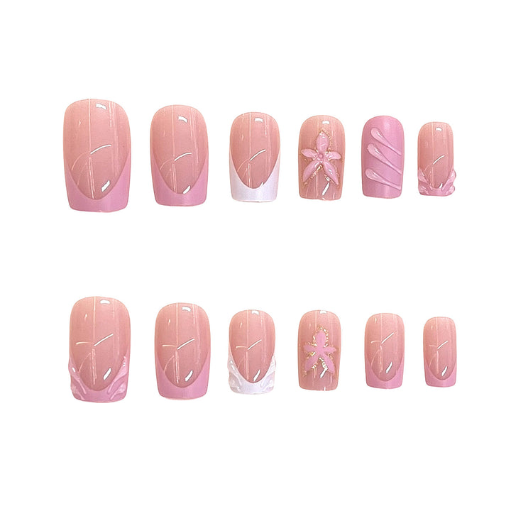 Elegant Floral Design Press-On Nail Set Kalsten