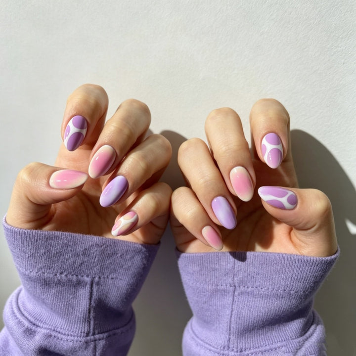 Artificial nails with floral gradient Kalsten