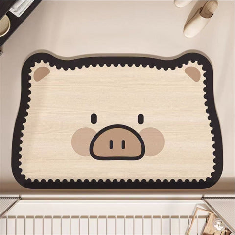 Cartoon Cat-Shaped Area Mat