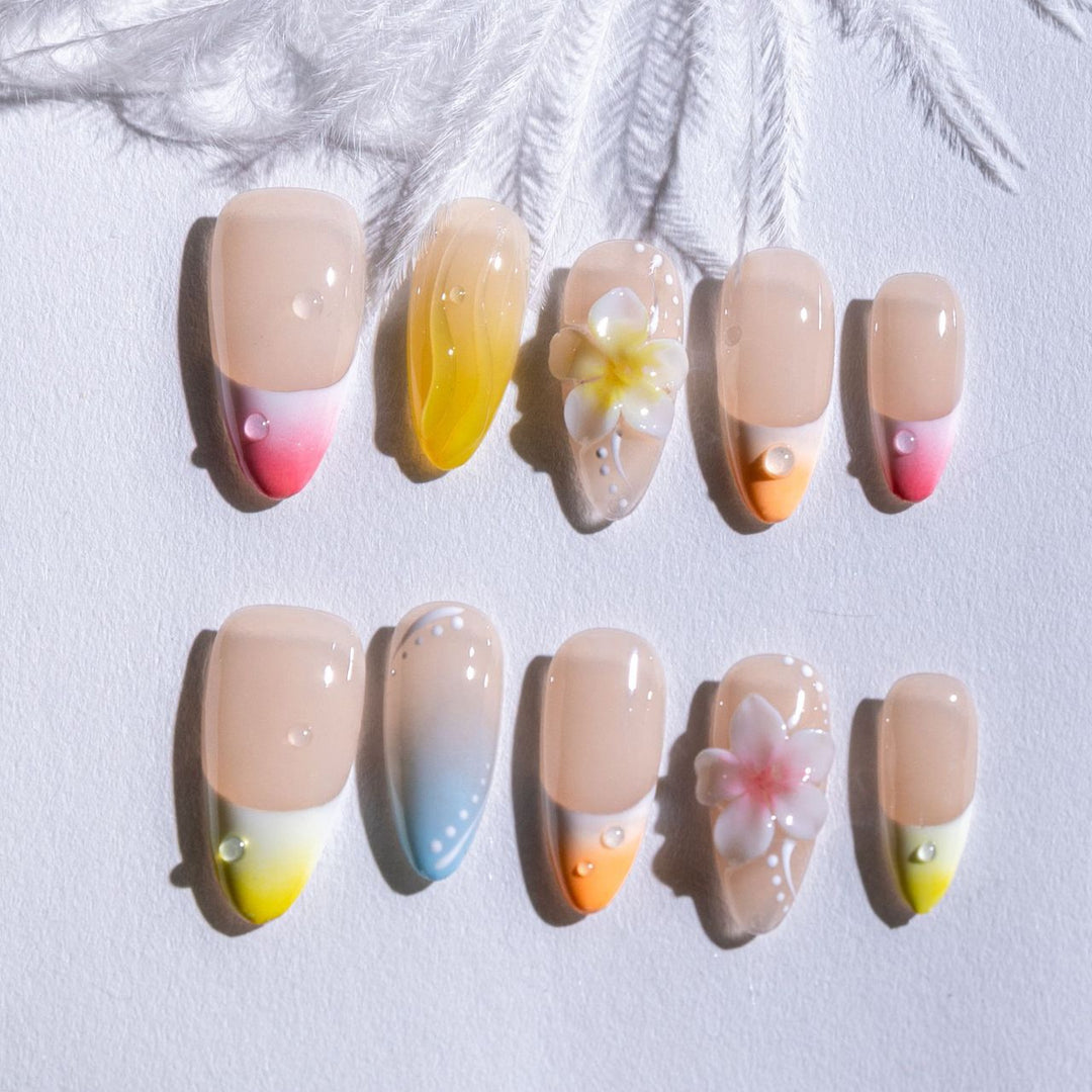 Floral Art Press-On Nails Set
