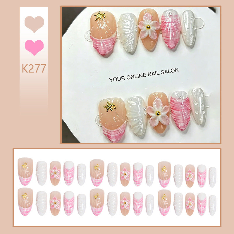 Artificial Nail Set with Floral and Glamorous Accents Kalsten