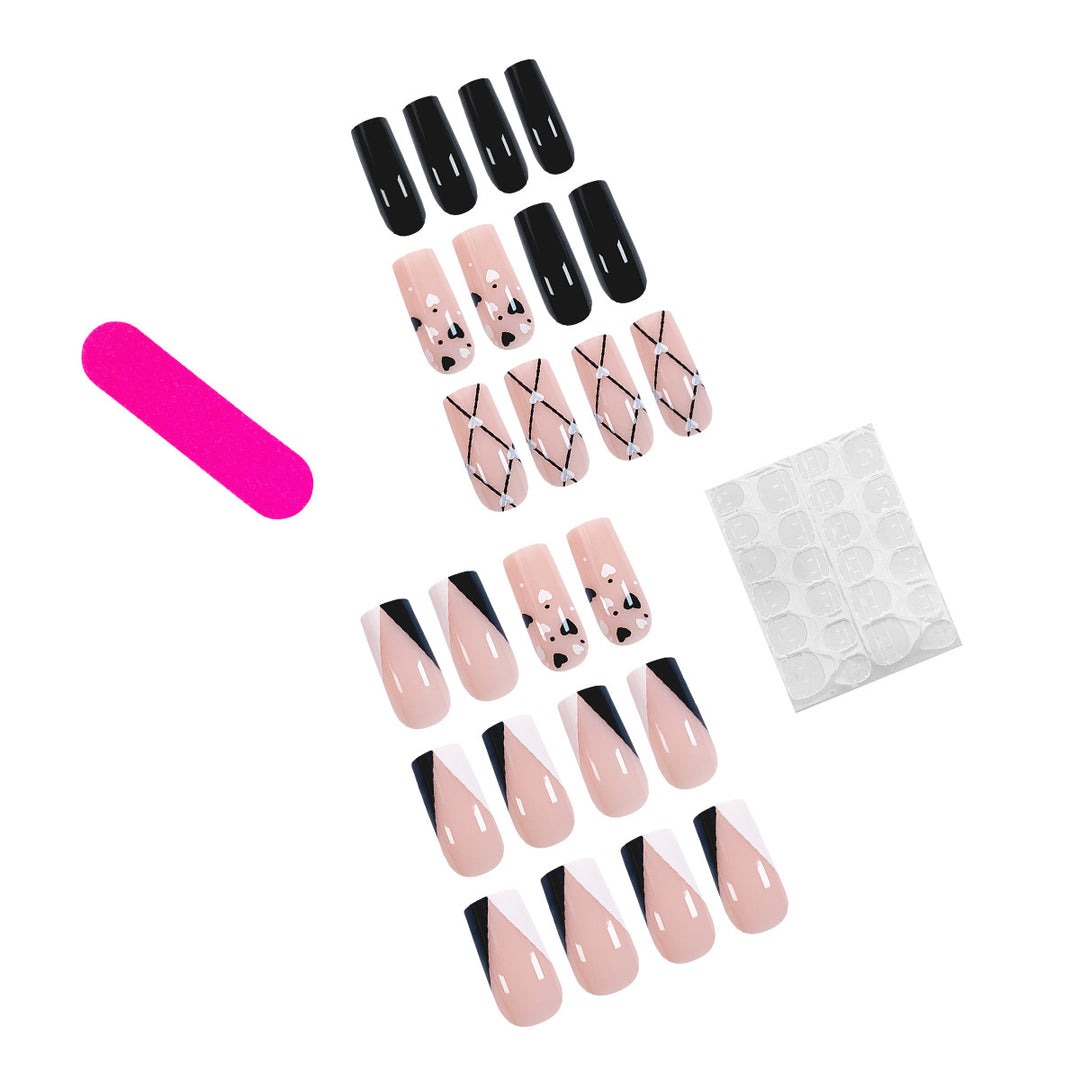 Artful nail art with heart patterns Kalsten