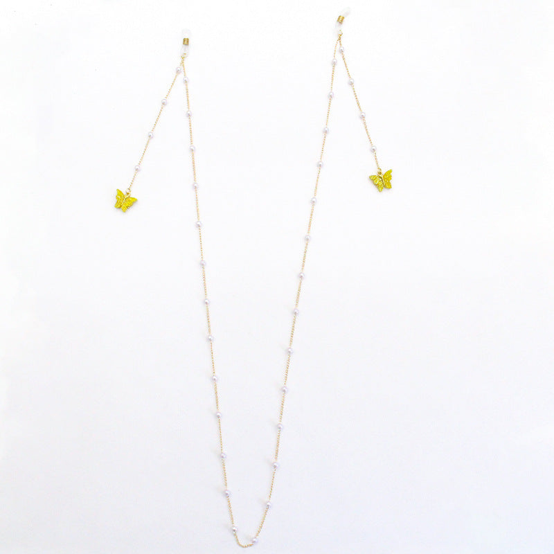 Butterfly-Embellished Eyewear Chain Kalsten