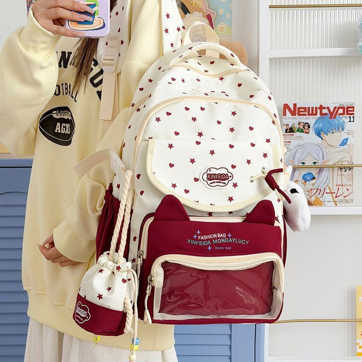 Trendy Cat Ear Design Backpack