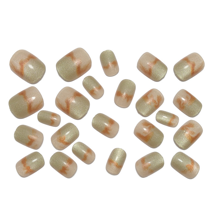 Artificial Nails in Elegant Marble Design Kalsten