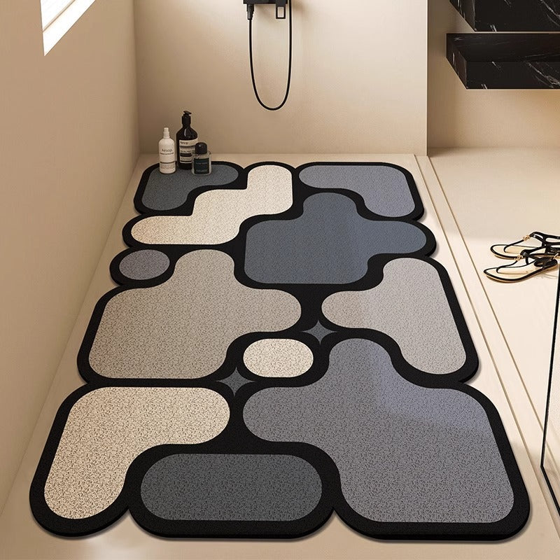 Modern Geometric Bath Mat Kalsten