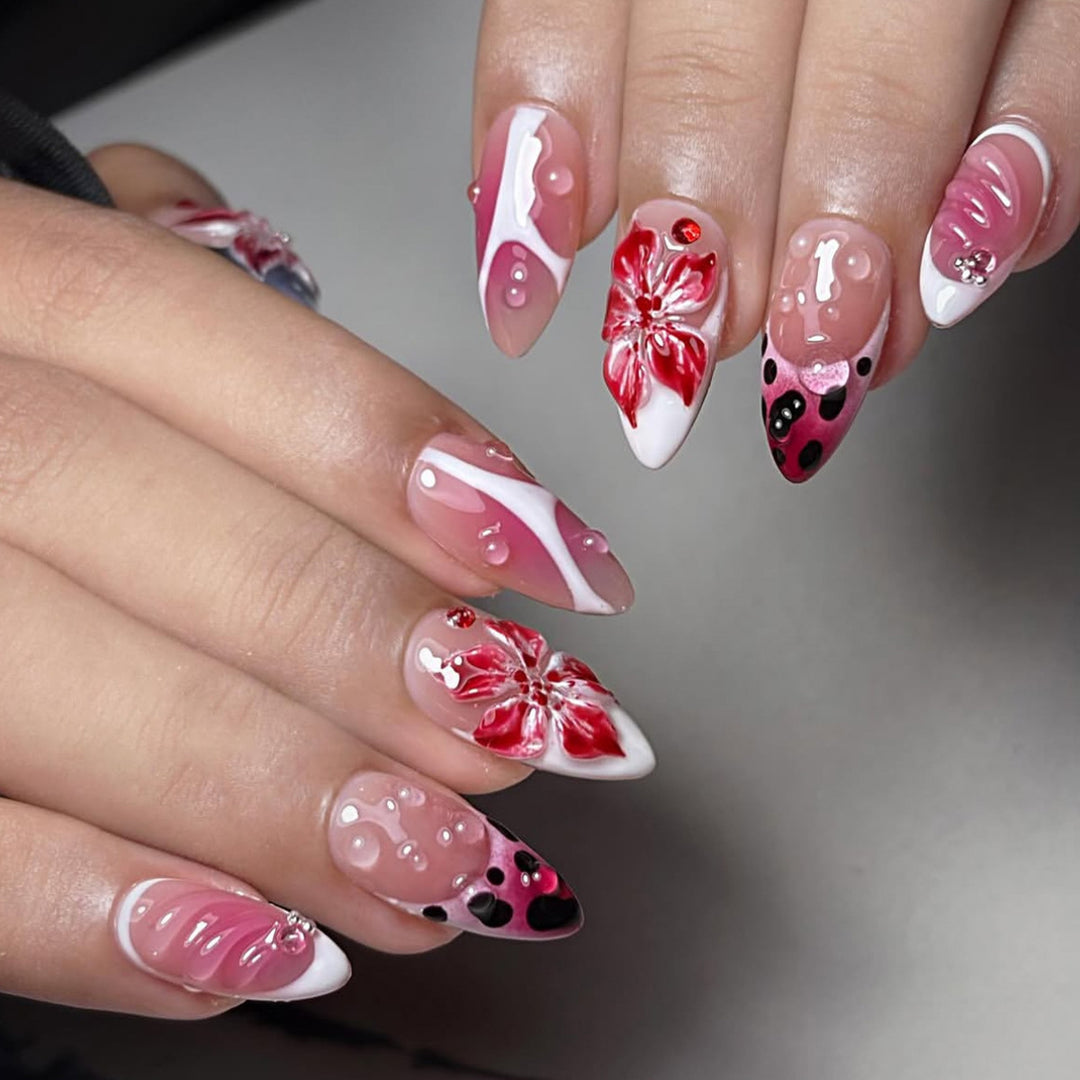 Artistic Floral Nail Design Kalsten