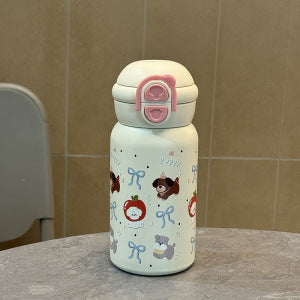 Women's insulated drinking bottle with secure pressure closure and playful animal design Kalsten