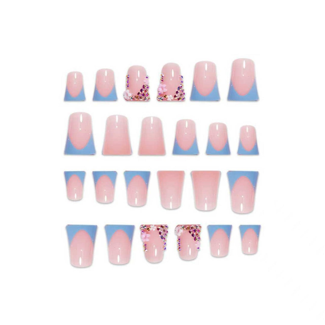 Decorative Floral Press-On Nail Art Extensions Kalsten