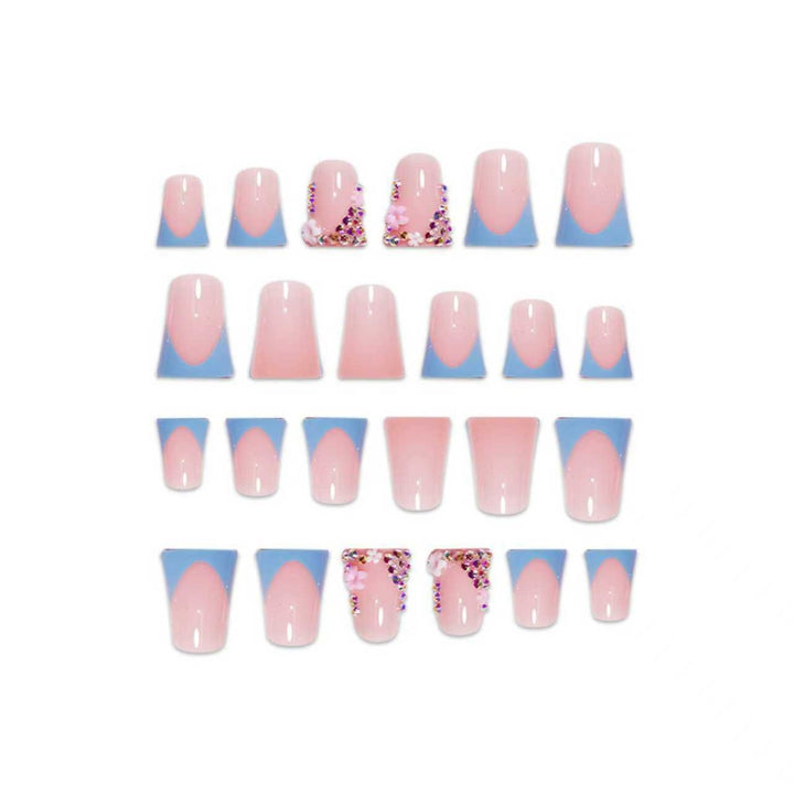 Decorative Floral Press-On Nail Art Extensions Kalsten