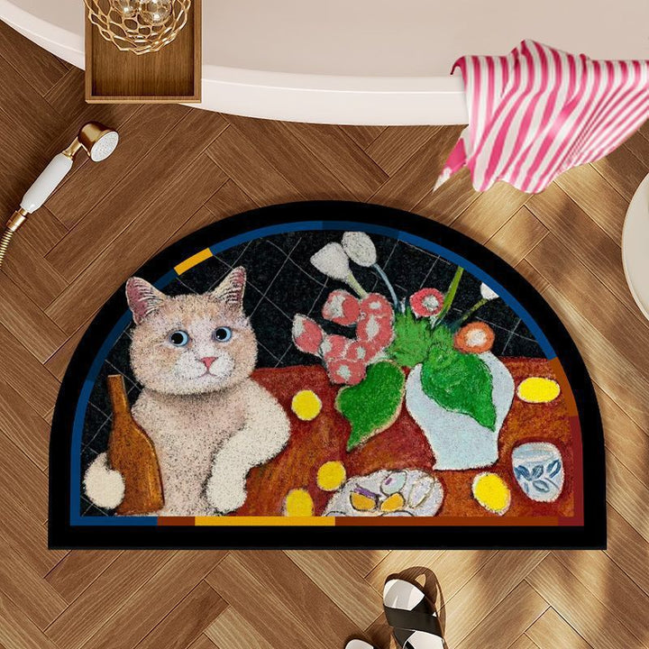 Cat-Themed Bath Mat Kalsten