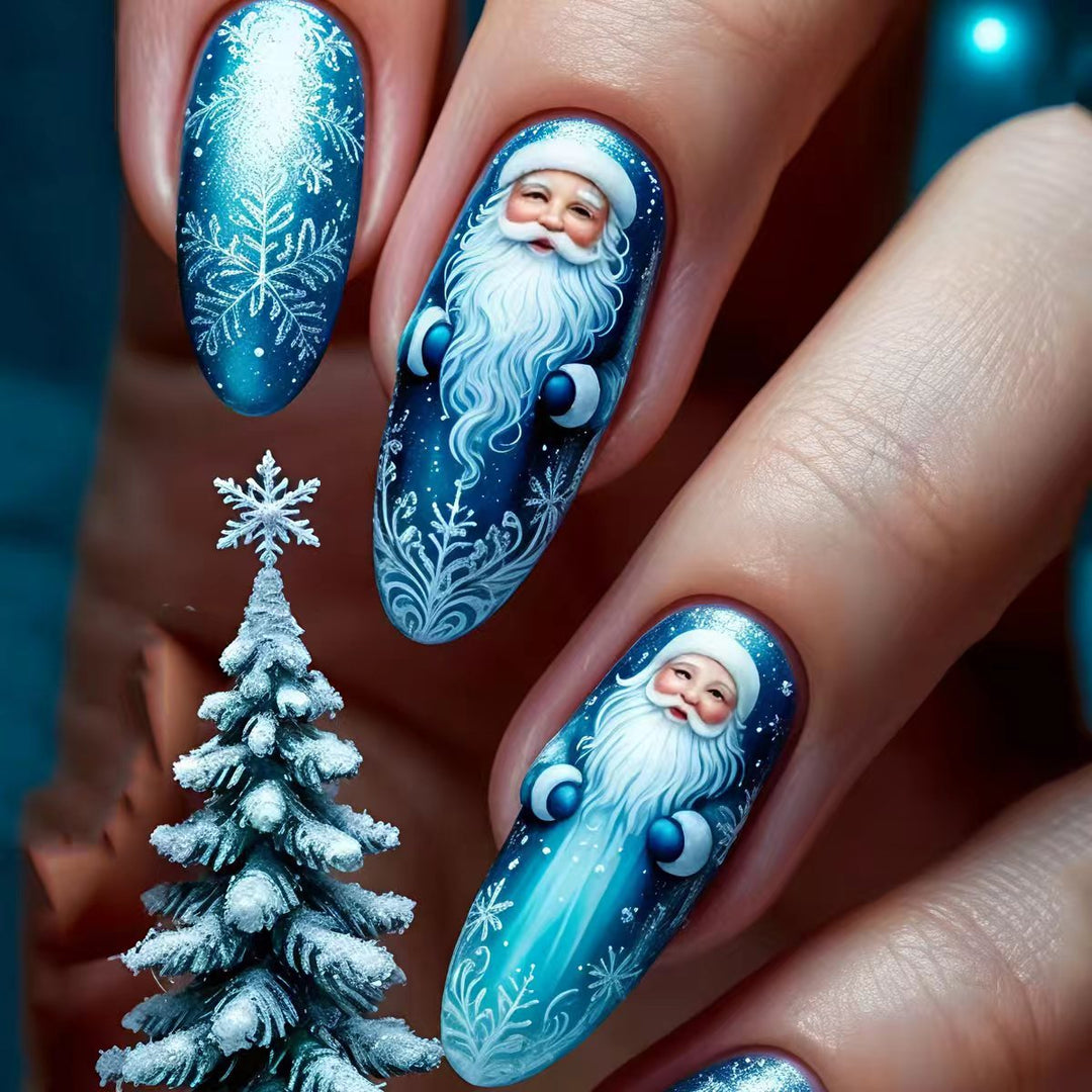 Artificial nails with festive Santa design Kalsten