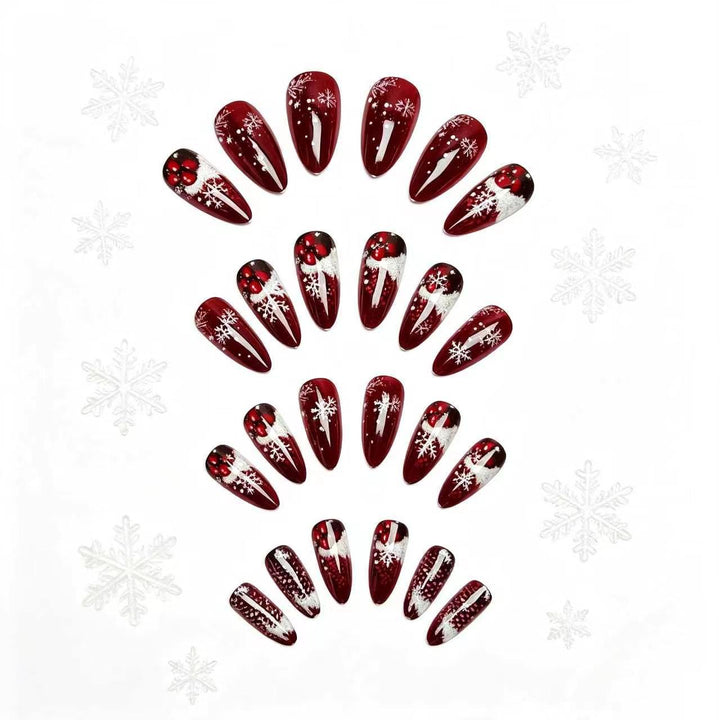 Artificial nails with festive winter design Kalsten