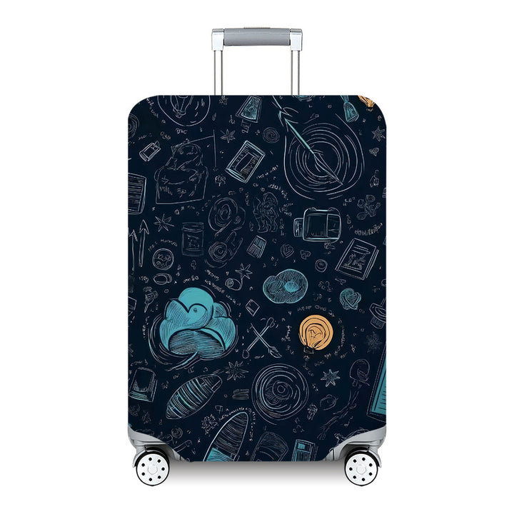 Unisex hard-shell travel suitcase with artistic landscape design Kalsten