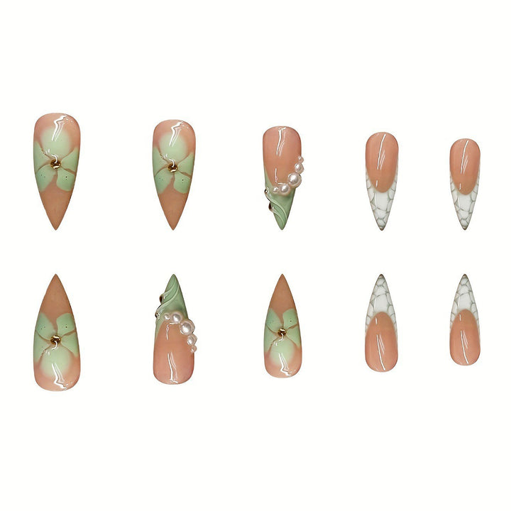 Decorative Stiletto Press-On Nail Extensions Kalsten