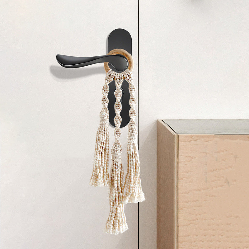 Decorative Macrame Wall Hanger with Wooden Ring Kalsten