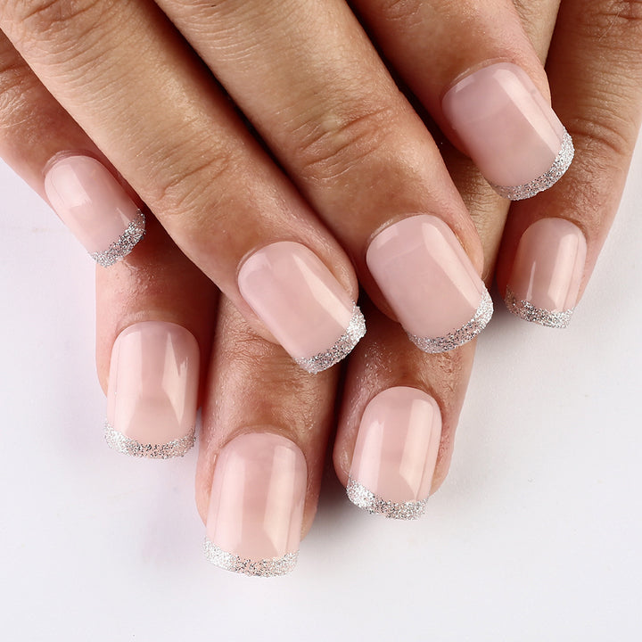 Elegant Glitter Tip Press-On Nails Kalsten