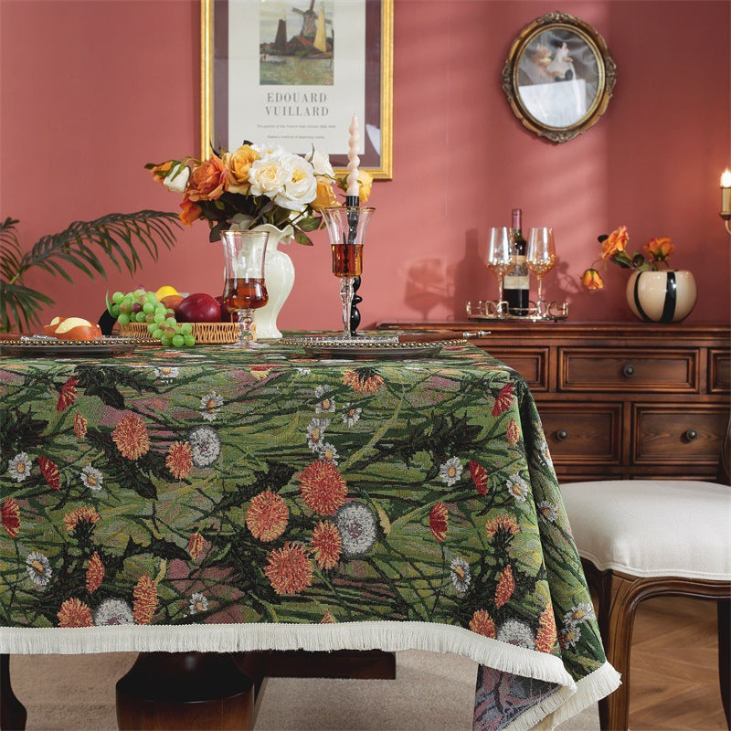 Embroidered Floral Tapestry Fabric